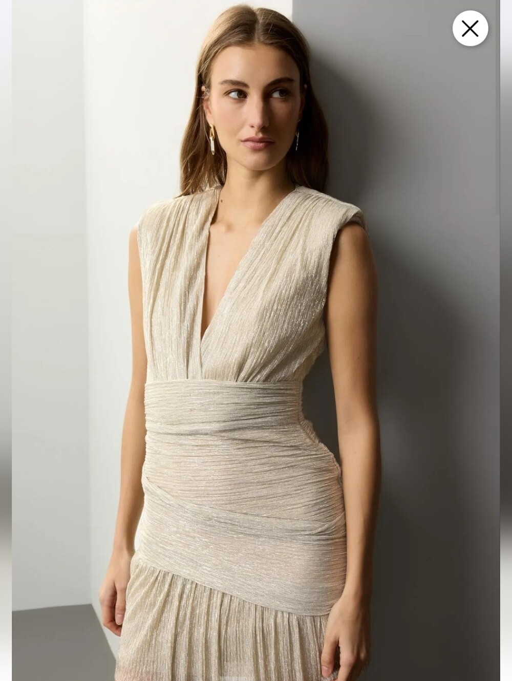MAJE PLEATED MINI DRESS SIZE 2 MSRP $275